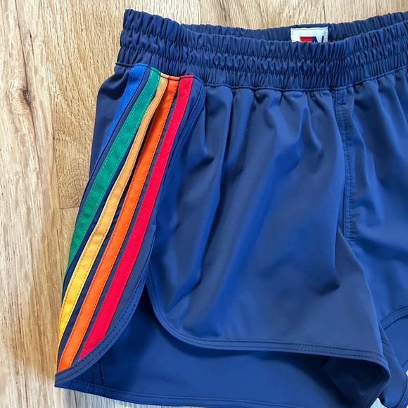 AVIATOR NATION flex jogger board short women’s navy rainbow stripe NWT size M - Picture 7 of 12